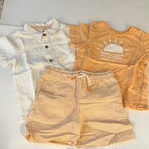 Tommy Bahama White and Orange Kids' Outfit - 4T